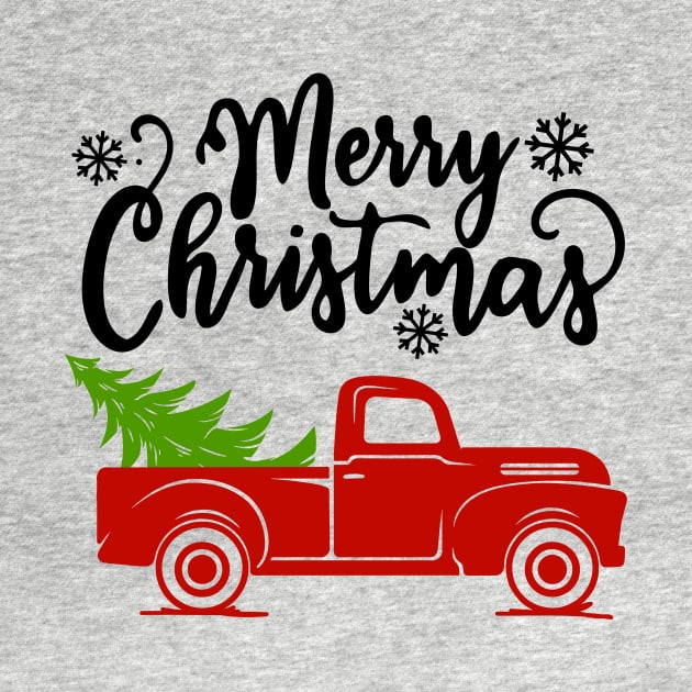 Funny Christmas shirt, Merry Christmas vintage truck, Christmas tree truck, Classic truck, Xmas tree, Old farm truck by Sapfo